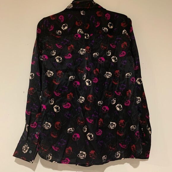 Banana Republic Floral printed Black Blouse n/tag - Picture 2 of 7